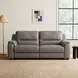 Altamura Gray Leather 62" Power Reclining Loveseat