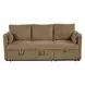 Denholme Brown Sleeper Sofa with Pull Out and USB Charging
