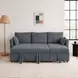 Denholme Dark Gray Sleeper Sofa with Pull Out and USB Charging