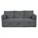 Denholme Dark Gray Sleeper Sofa with Pull Out and USB Charging