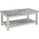 Canova Gray Rectangular Marble Coffee Table