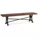 Blayne Natural Walnut and Antique Zinc 90" Dining Bench with Live Edge