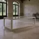 Glaze Bezel Rectangular Glass Top Cocktail Table