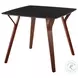 Folia Black Textured Marble And Walnut Wood Dinette Table