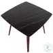 Folia Black Textured Marble And Walnut Wood Dinette Table