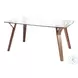 Folia Walnut Wood And Clear Glass Dining Table