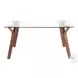 Folia Walnut Wood And Clear Glass Dining Table
