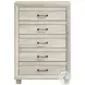 Tarrant White 5 Drawer Chest