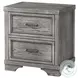 Foundry Brushed Pewter 2 Drawer Nightstand