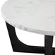 Chrissy Black and White Round Marble Top Cocktail Table
