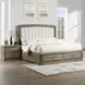 Sonoma Gray 2 Drawers Nightstand with USB Charging and Power Outlet