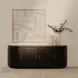 Nicola Black 4 Door Media Cabinet
