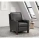Fremont Elway Dark Gray Leather Push Thru The Arms Recliner