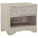 Haveli Heirloom White 1 Drawer Nightstand