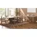 Elements Toffee Rope Pedestal Extendable Dining Room Set