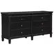 Trento Distressed Black Panel Bedroom Set