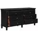 Trento Distressed Black 6 Drawer Dresser