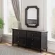 Trento Distressed Black Rectangular Wall Mirror
