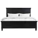 Trento Distressed Black King Panel Bed