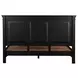 Trento Distressed Black King Panel Bed