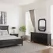 Trento Distressed Black Rectangular Wall Mirror