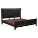 Trento Distressed Black King Panel Bed