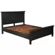 Trento Distressed Black Queen Panel Bed