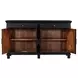 Trento Distressed Black 4 Door Sideboard