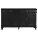 Trento Distressed Black 4 Door Sideboard