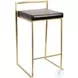 Fuji 26" Gold And Black Bar Stool Set of 2