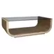 Prescott Driftwood Gray Rectangular Glass Top Coffee Table