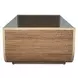 Prescott Driftwood Gray Rectangular Glass Top Coffee Table