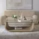 Prescott Driftwood Gray Rectangular Glass Top Coffee Table