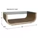 Prescott Driftwood Gray Rectangular Glass Top Coffee Table