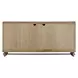 Arlington Natural Wood and Matte Black 4 Door Accent Cabinet