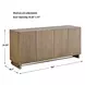 Arlington Natural Wood and Matte Black 4 Door Accent Cabinet