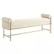 Bolster Pearl White Upholstered Accent Bench