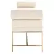 Bolster Pearl White Upholstered Accent Bench