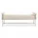Bolster Pearl White Upholstered Accent Bench