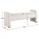 Arlington Ivory Upholstered Accent Bench