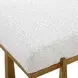 Midas White and Gold Upholstered Long Accent Bench
