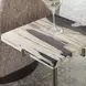 Kingsley Gray and Gold Square Accent Table