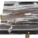 Kingsley Gray and Gold Square Accent Table