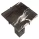 Kingsley Gray and Gold Square Accent Table