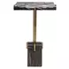 Kingsley Gray and Gold Square Accent Table