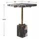 Kingsley Gray and Gold Square Accent Table