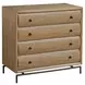Prescott Warm Natural and Bronze 4 Drawer Accent Chest
