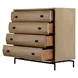 Prescott Warm Natural and Bronze 4 Drawer Accent Chest