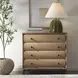 Prescott Warm Natural and Bronze 4 Drawer Accent Chest
