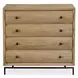 Prescott Warm Natural and Bronze 4 Drawer Accent Chest